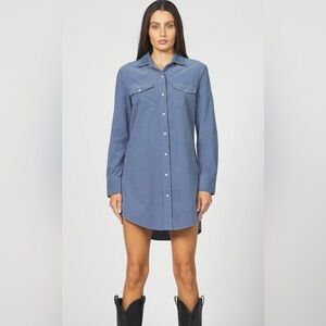 Dear John Rory Dusty Blue Corduroy dress size Small